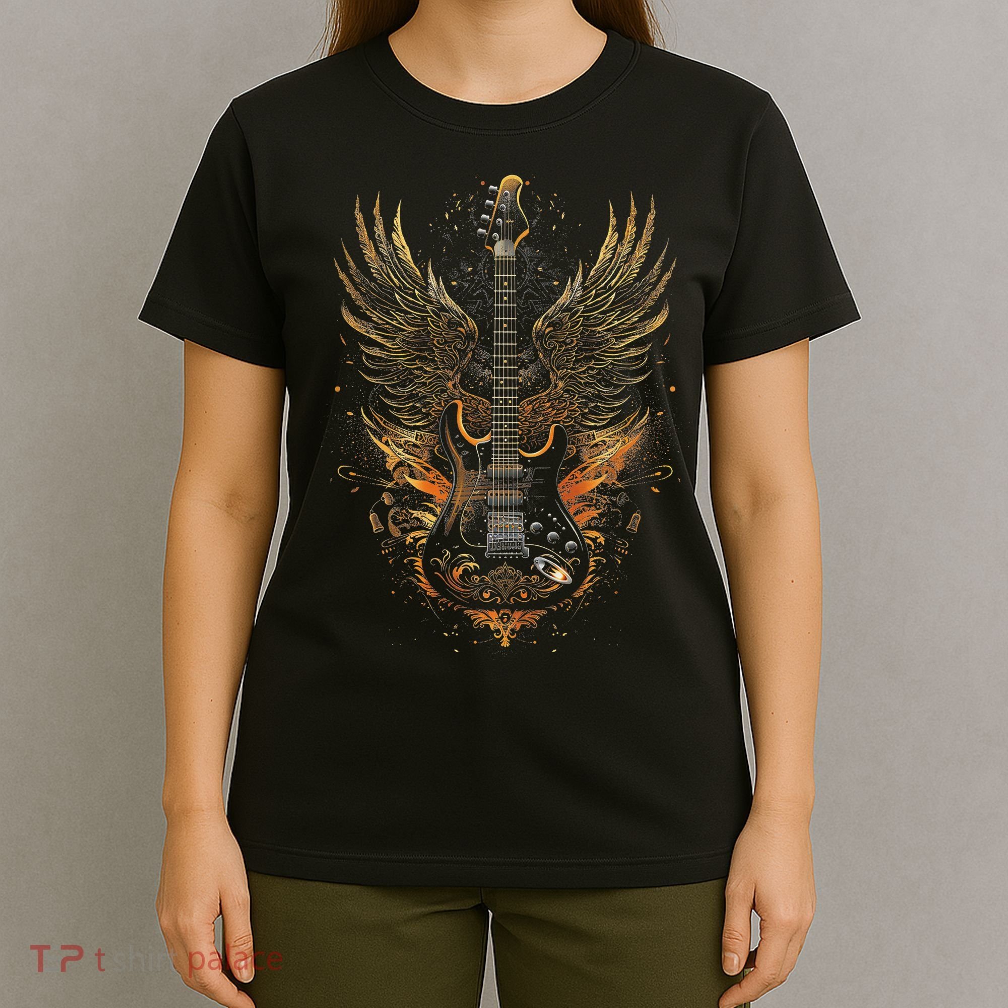 Rock & Roll Guitar With Wings T-Shirt