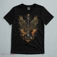 Rock & Roll Guitar With Wings T-Shirt thumb 5