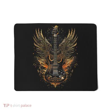 Rock & Roll Guitar With Wings Mousepad