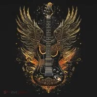 Rock & Roll Guitar With Wings Ornament thumb 1
