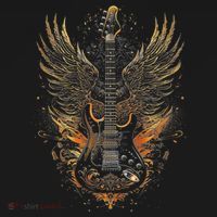 Rock & Roll Guitar With Wings Baby Bodysuit thumb 2