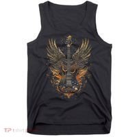 Rock & Roll Guitar With Wings Tank Top thumb 0