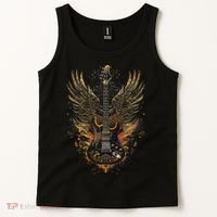 Rock & Roll Guitar With Wings Tank Top thumb 2