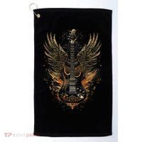 Rock & Roll Guitar With Wings Golf Towel thumb 0
