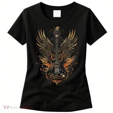 Rock & Roll Guitar With Wings Women's T-Shirt