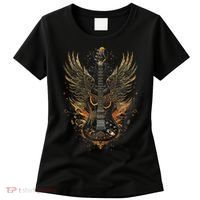 Rock & Roll Guitar With Wings Women's T-Shirt thumb 0