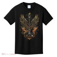 Rock & Roll Guitar With Wings Kids T-Shirt thumb 0