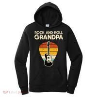 Rock Roll Grandpa Guitar Retro Rocker Papaw Grandfather Women's Hoodie thumb 0