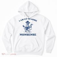 Raccoon Ride Goose I Am Up To Some Nonsense Funny Gift Hoodie thumb 0