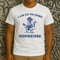 Raccoon Ride Goose I Am Up To Some Nonsense Funny Gift T-Shirt thumb 3