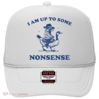 Raccoon Ride Goose I Am Up To Some Nonsense Funny Gift Hat thumb 0