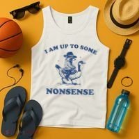 Raccoon Ride Goose I Am Up To Some Nonsense Funny Gift Tank Top thumb 4