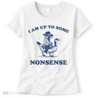 Raccoon Ride Goose I Am Up To Some Nonsense Funny Gift Women's T-Shirt thumb 0