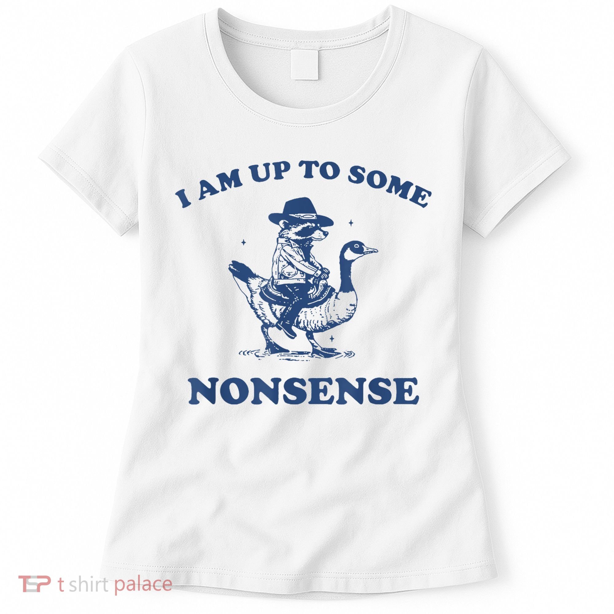 Raccoon Ride Goose I Am Up To Some Nonsense Funny Gift Women's T-Shirt