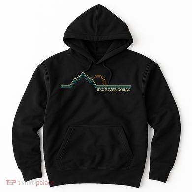 Red River Gorge Kentucky Retro Mountain Hoodie