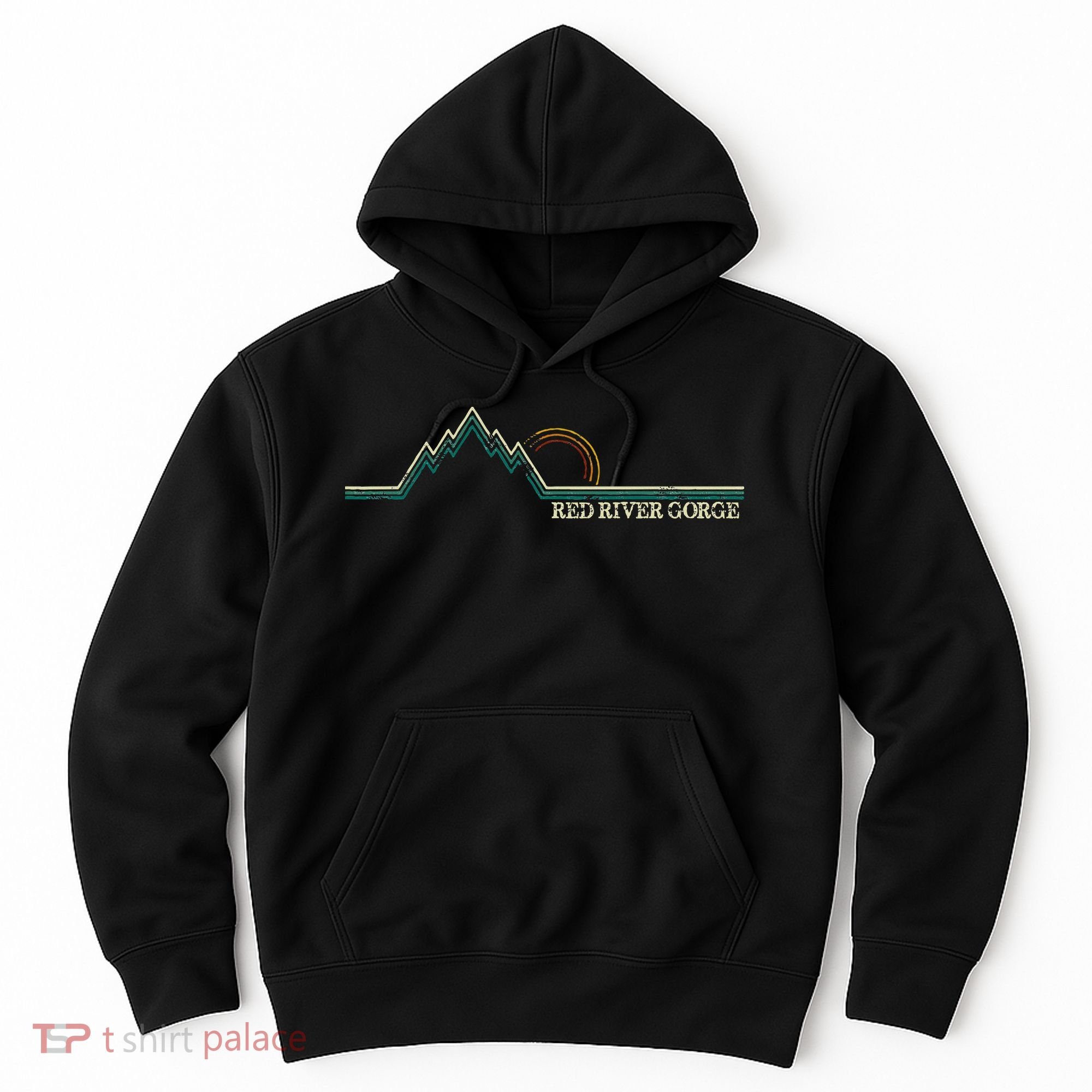 Red River Gorge Kentucky Retro Mountain Hoodie