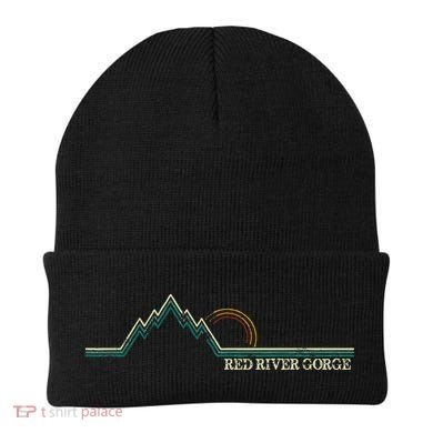 Red River Gorge Kentucky Retro Mountain Beanie