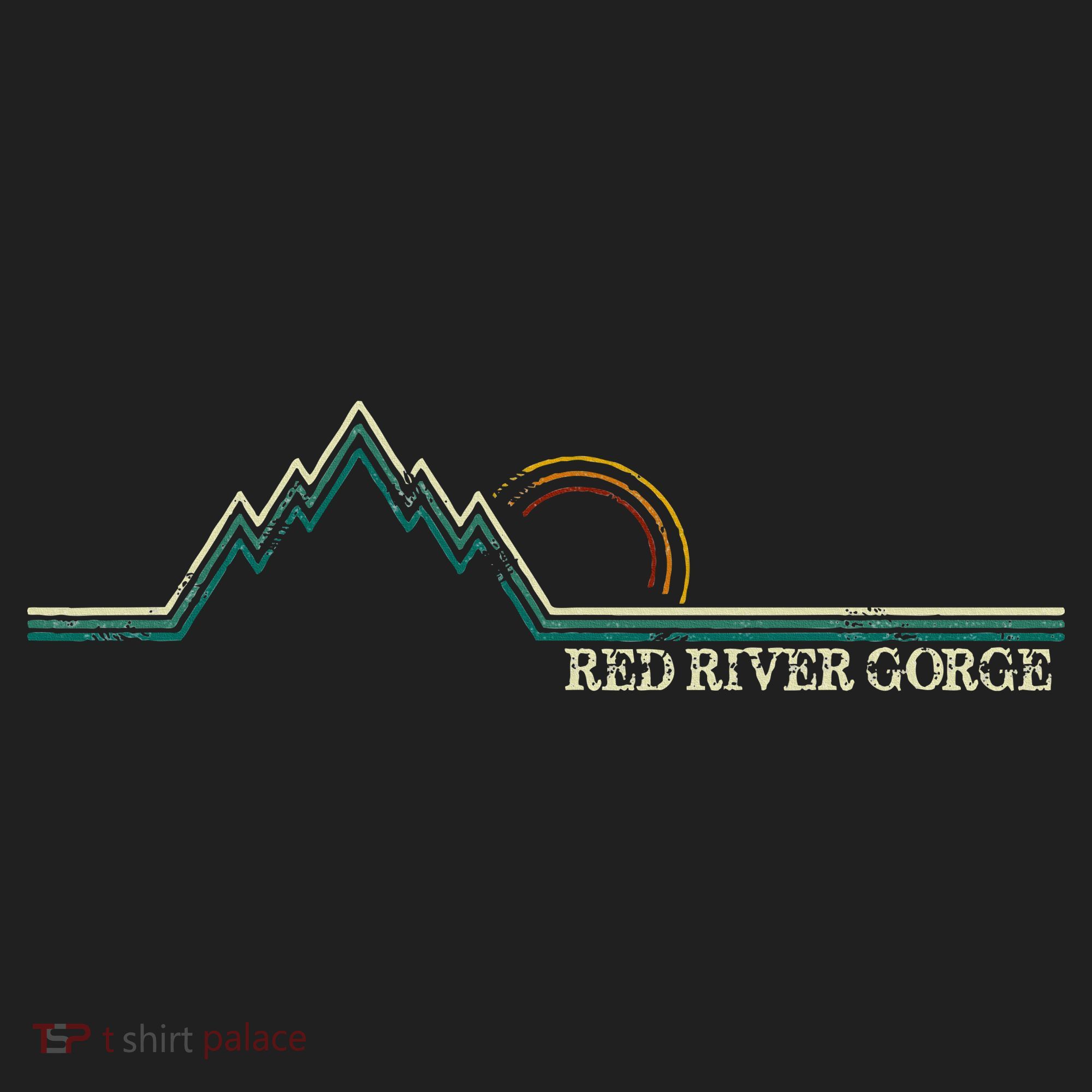 Red River Gorge Kentucky Retro Mountain Beanie
