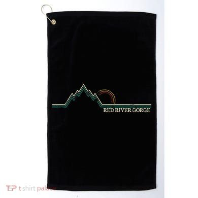 Red River Gorge Kentucky Retro Mountain Golf Towel