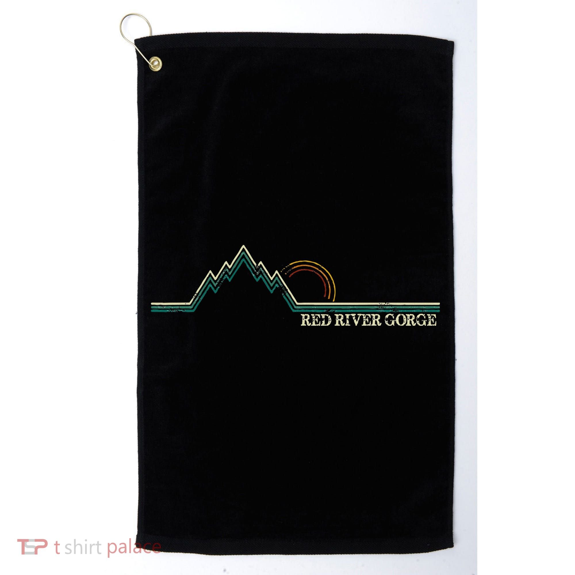Red River Gorge Kentucky Retro Mountain Golf Towel