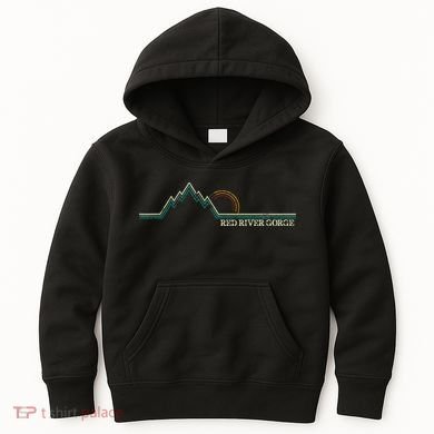 Red River Gorge Kentucky Retro Mountain Kids Hoodie