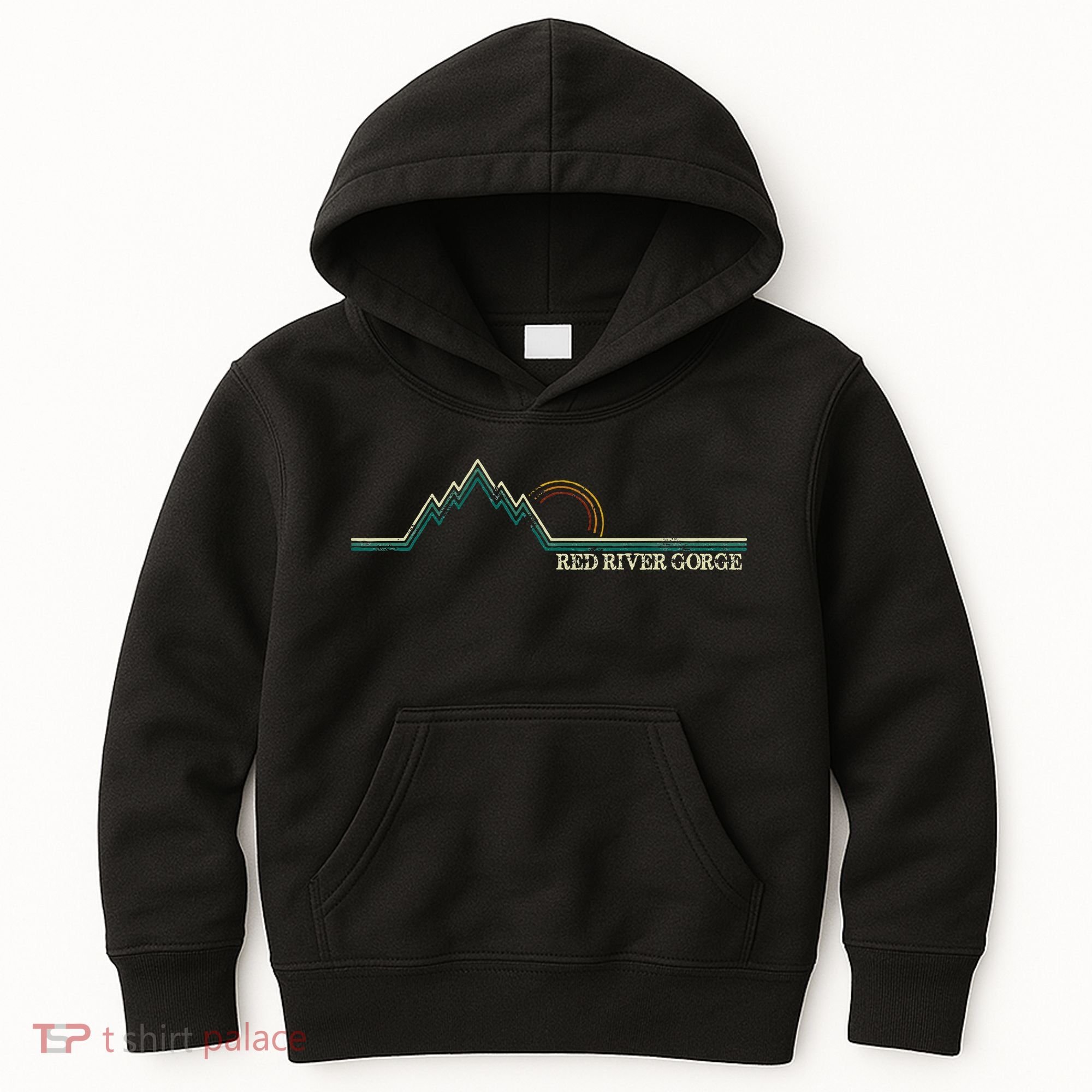Red River Gorge Kentucky Retro Mountain Kids Hoodie