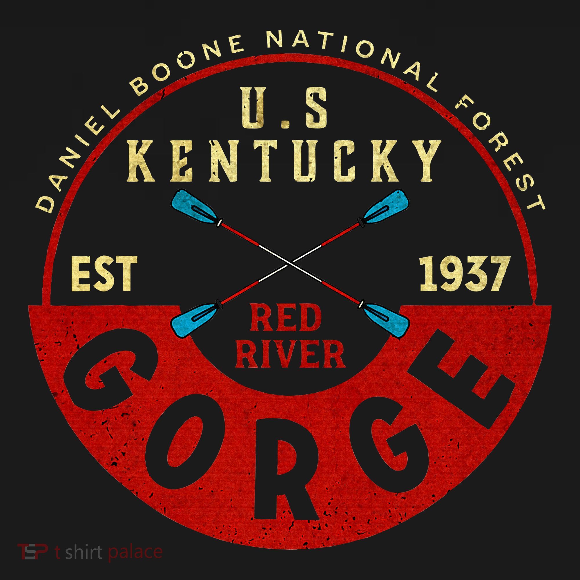 Red River Gorge Kentucky Aged Look T-Shirt
