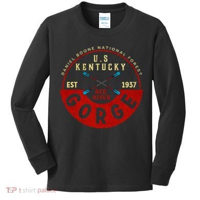 Red River Gorge Kentucky Aged Look Kids Long Sleeve Shirt