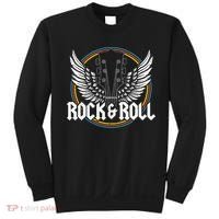 retro Roll Guitar Wings Music Concert Band Sweatshirt thumb 0