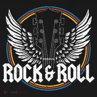 retro Roll Guitar Wings Music Concert Band Sweatshirt thumb 3