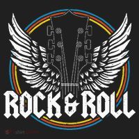 retro Roll Guitar Wings Music Concert Band Beanie thumb 2