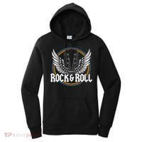 retro Roll Guitar Wings Music Concert Band Women's Hoodie thumb 0