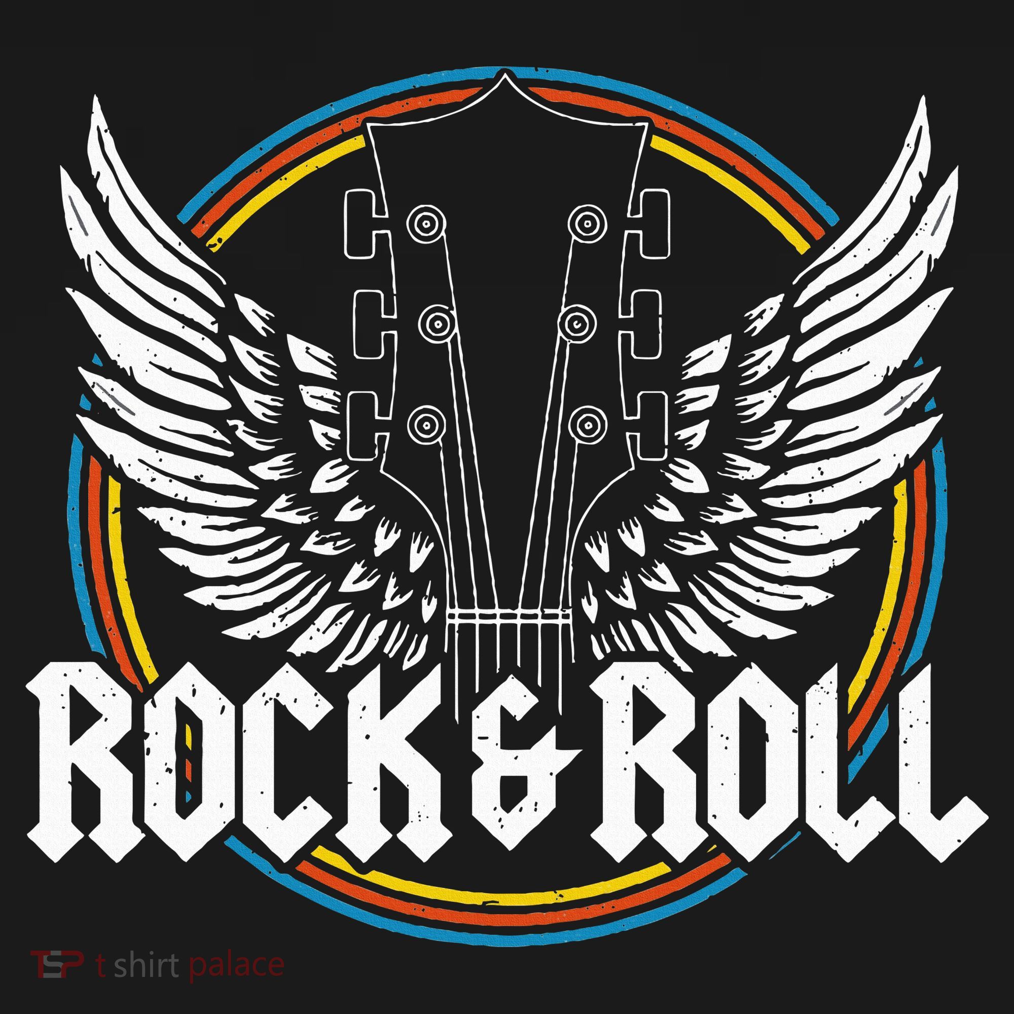 retro Roll Guitar Wings Music Concert Band Women's Hoodie