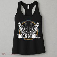 retro Roll Guitar Wings Music Concert Band Women's Tank Top thumb 3
