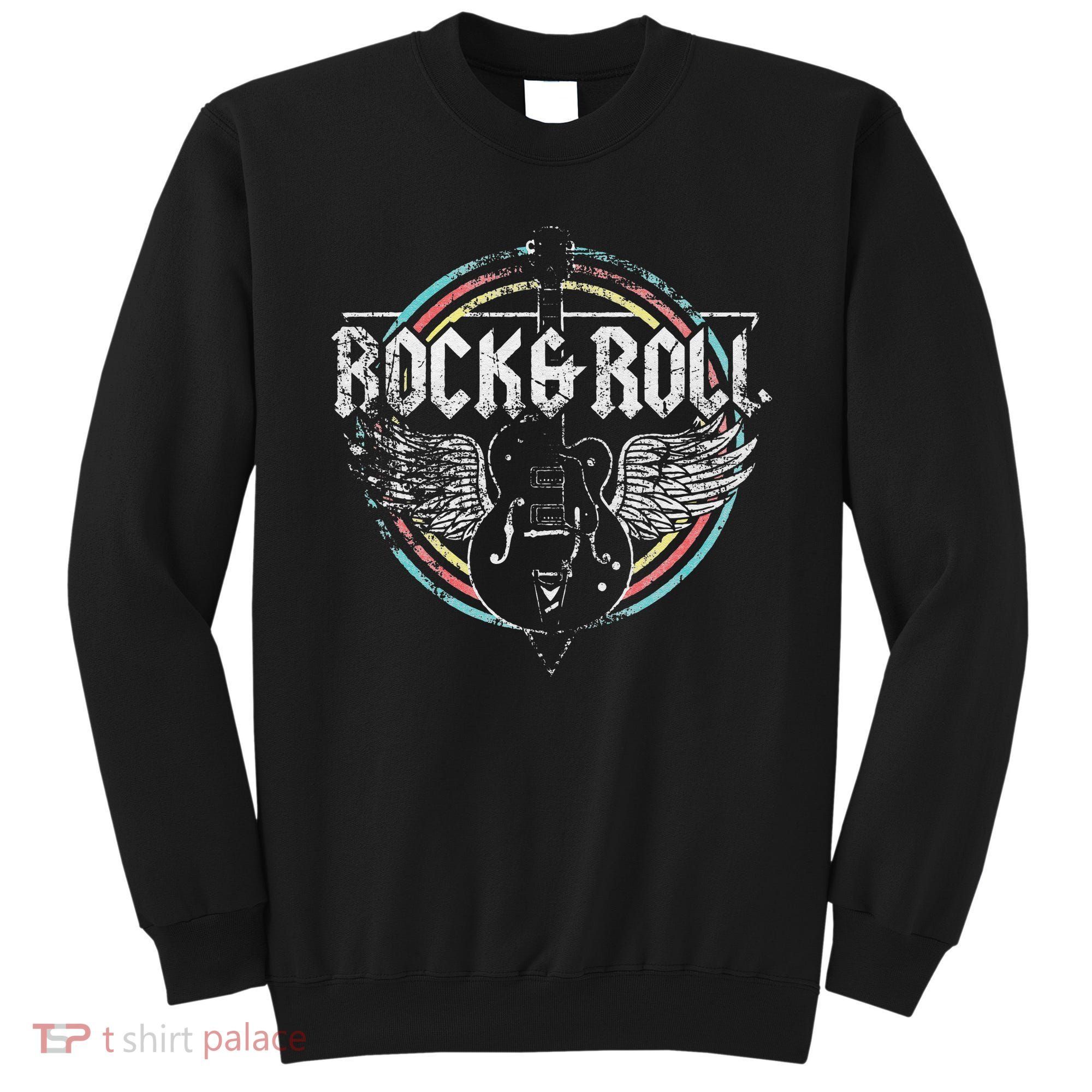 Rock & Roll Guitar Wings Music Classic Retro Sweatshirt