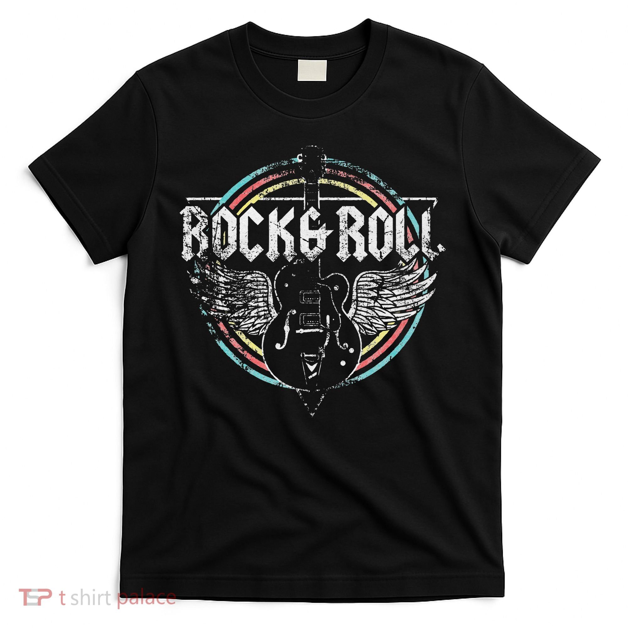 Rock & Roll Guitar Wings Music Classic Retro T-Shirt