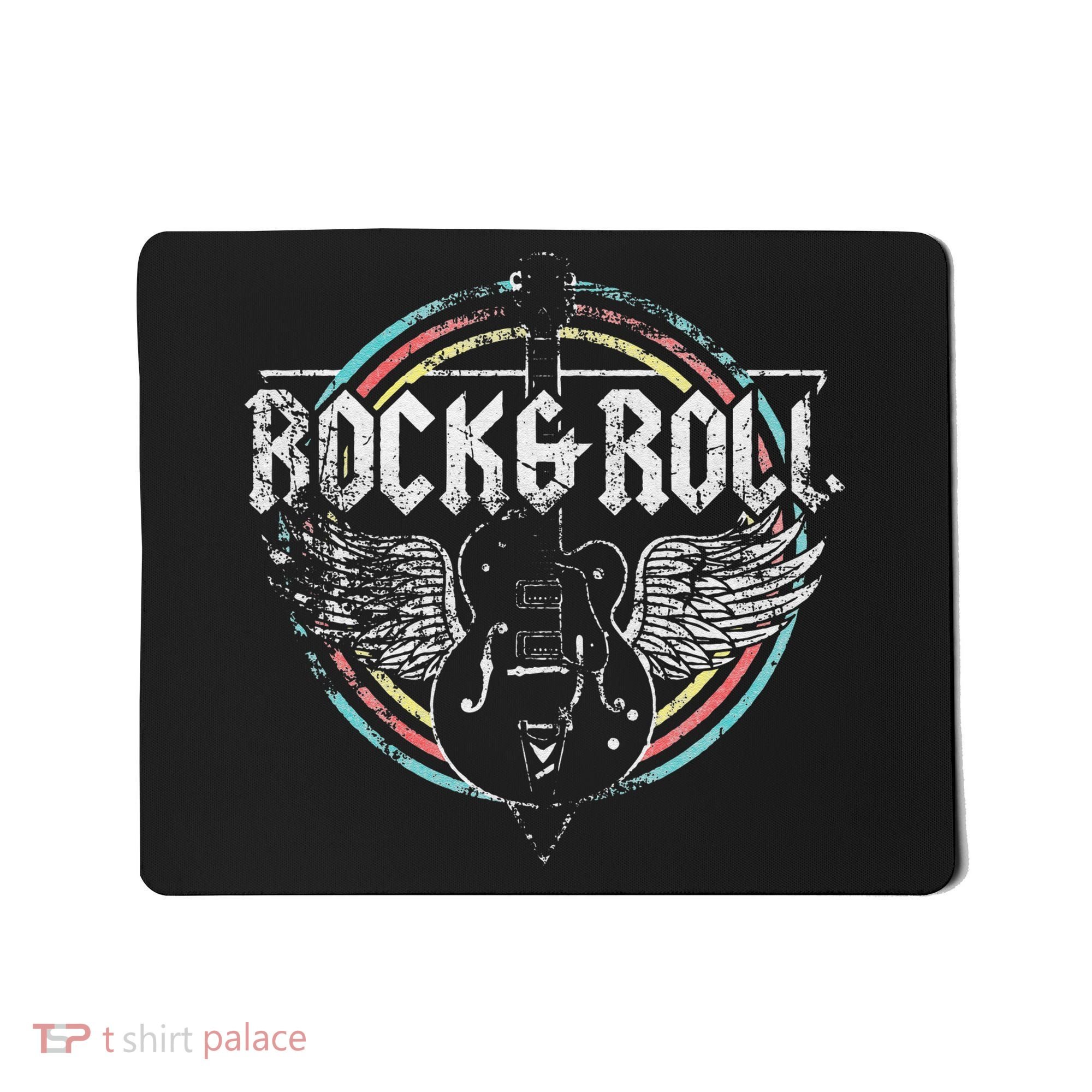 Rock & Roll Guitar Wings Music Classic Retro Mousepad