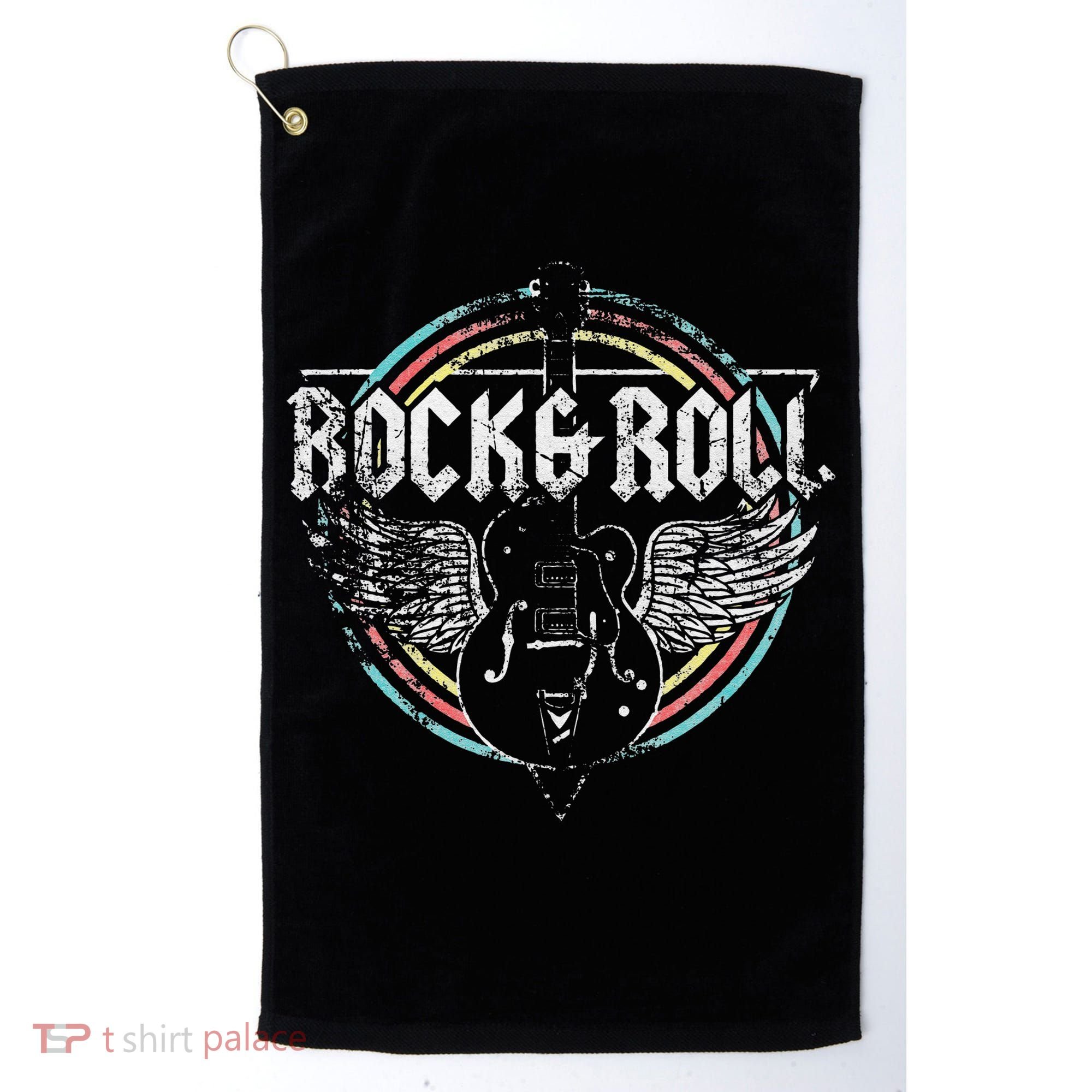 Rock & Roll Guitar Wings Music Classic Retro Golf Towel