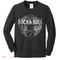 Rock & Roll Guitar Wings Music Classic Retro Kids Long Sleeve Shirt thumb 0