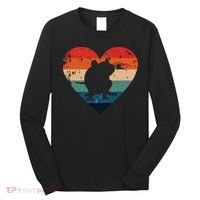 Rat Retro Heart Mouse Rodent Lover Rat Owner Long Sleeve Shirt thumb 0