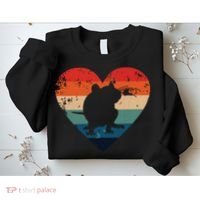 Rat Retro Heart Mouse Rodent Lover Rat Owner Sweatshirt thumb 2