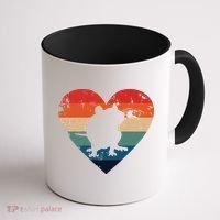 Rat Retro Heart Mouse Rodent Lover Rat Owner Coffee Mug thumb 1