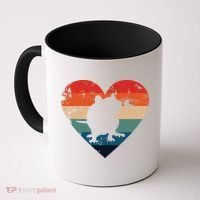 Rat Retro Heart Mouse Rodent Lover Rat Owner Coffee Mug thumb 0