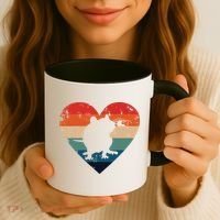 Rat Retro Heart Mouse Rodent Lover Rat Owner Coffee Mug thumb 3