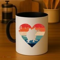 Rat Retro Heart Mouse Rodent Lover Rat Owner Coffee Mug thumb 4