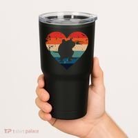 Rat Retro Heart Mouse Rodent Lover Rat Owner Tumbler thumb 2