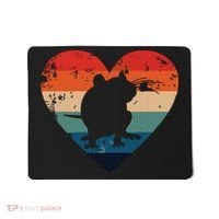 Rat Retro Heart Mouse Rodent Lover Rat Owner Mousepad thumb 0