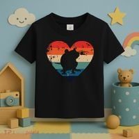 Rat Retro Heart Mouse Rodent Lover Rat Owner Toddler T-Shirt thumb 3