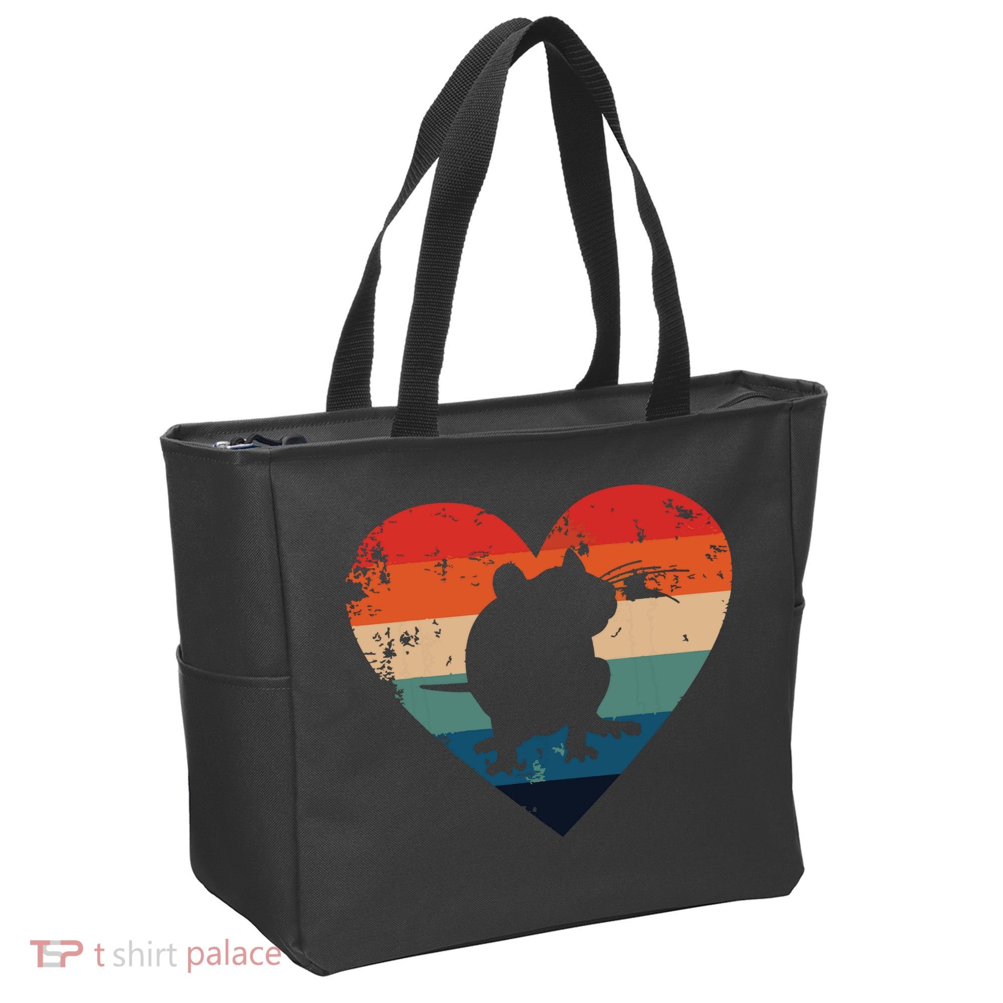 Rat Retro Heart Mouse Rodent Lover Rat Owner Tote Bag