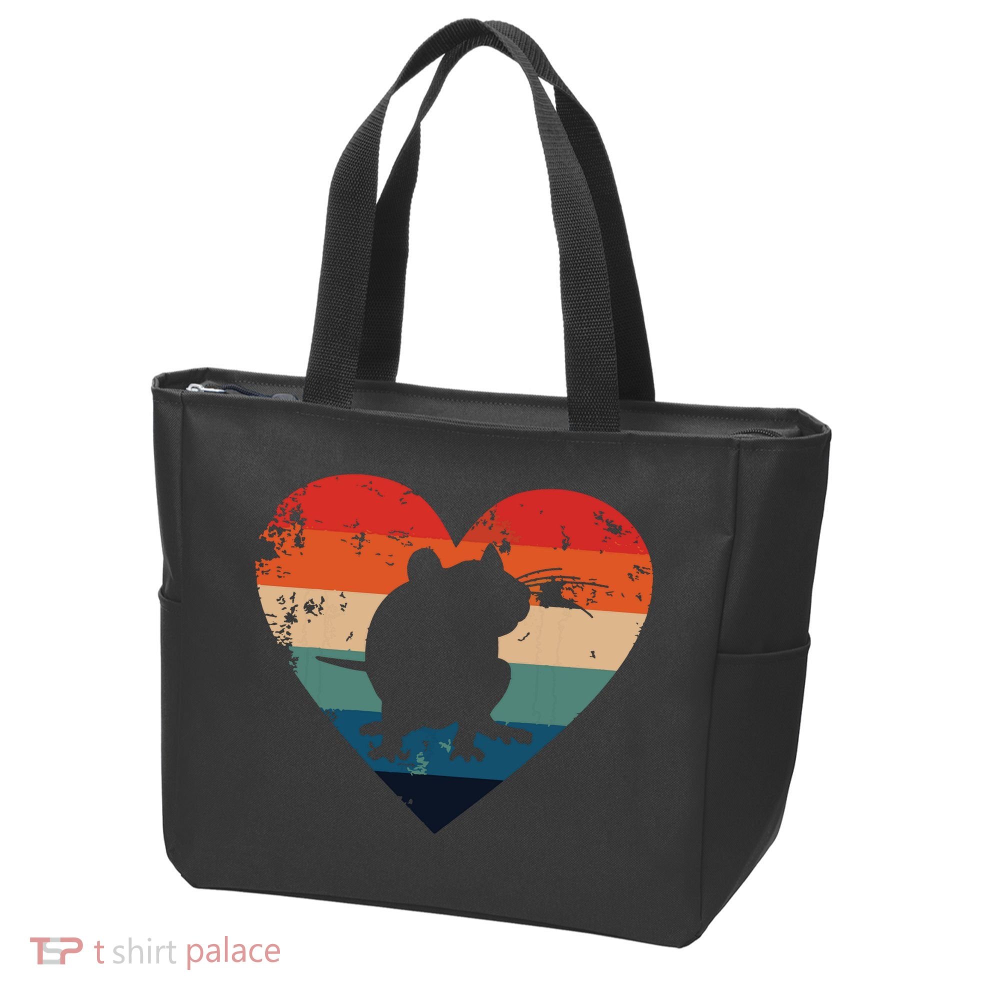 Rat Retro Heart Mouse Rodent Lover Rat Owner Tote Bag